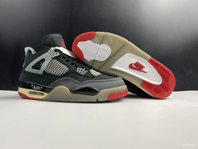 1st Kicks jordan x “bred” black 4 air 1719 red ofw SportInspired cv9388- 1119